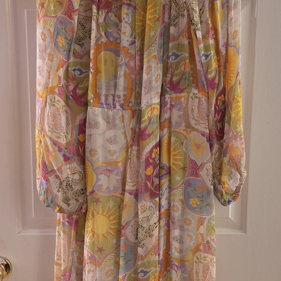 Never Fully Dressed Colorful Bohemian Long Sleeve Dress - Picture 5 of 9